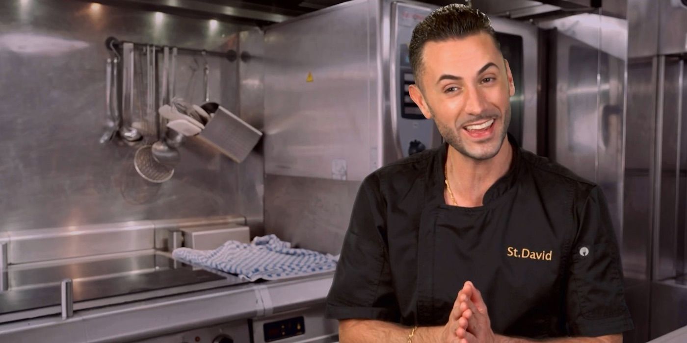Chef Anthony Iracane wears his black chef's uniform in a confessional on 'Below Deck'