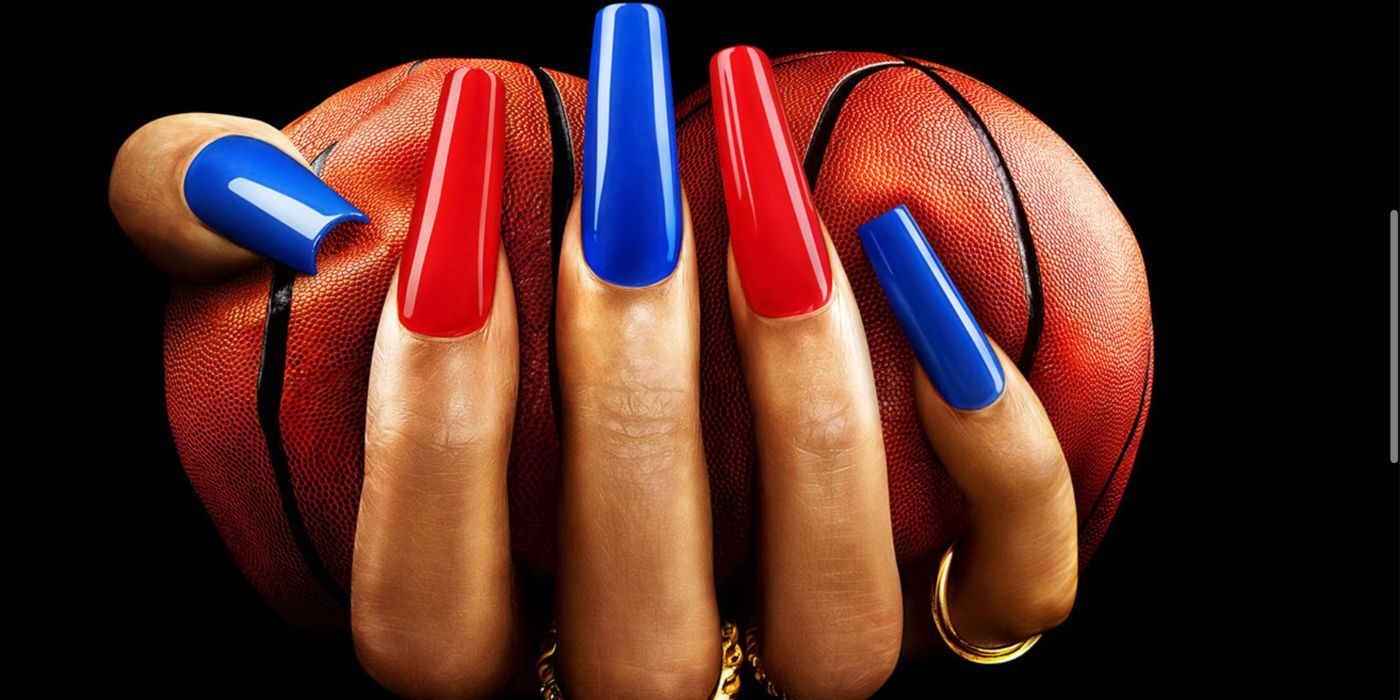 Long nails gripping basket balls