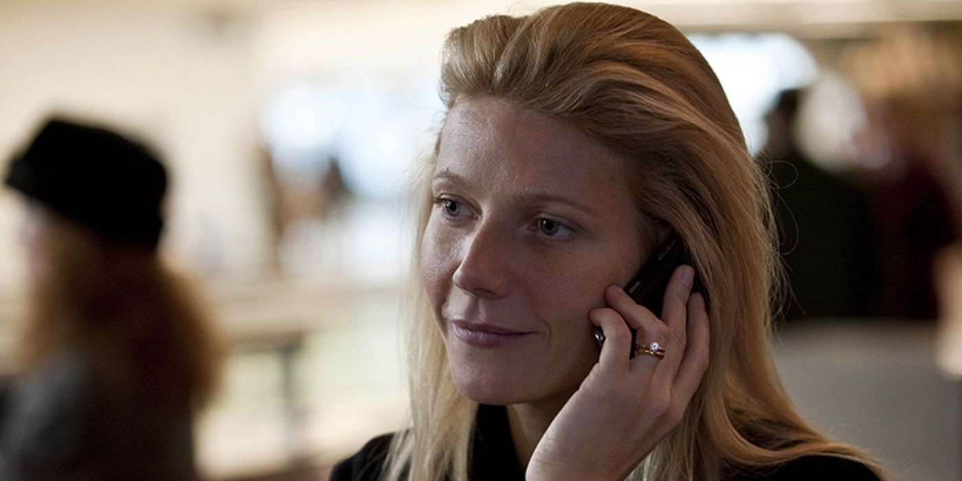 Gwyneth Paltrow as Beth on a phone call in Contagion.