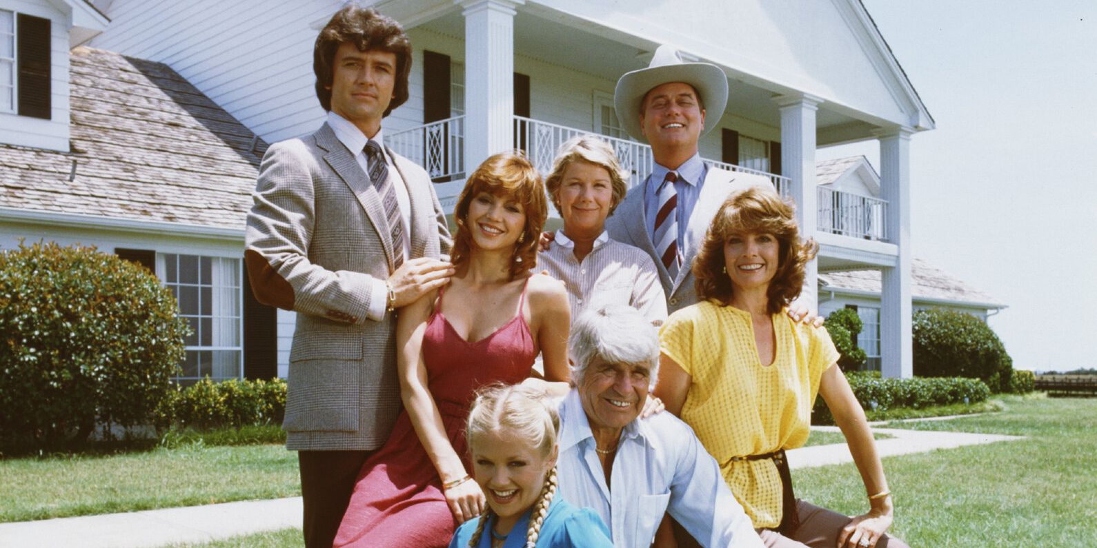 Patrick Duffy, director de Victoria, Barbara Bel Geddes, Larry Hagman, Linda Gray, Jim Davis, Charlene Tilton (Dallas)