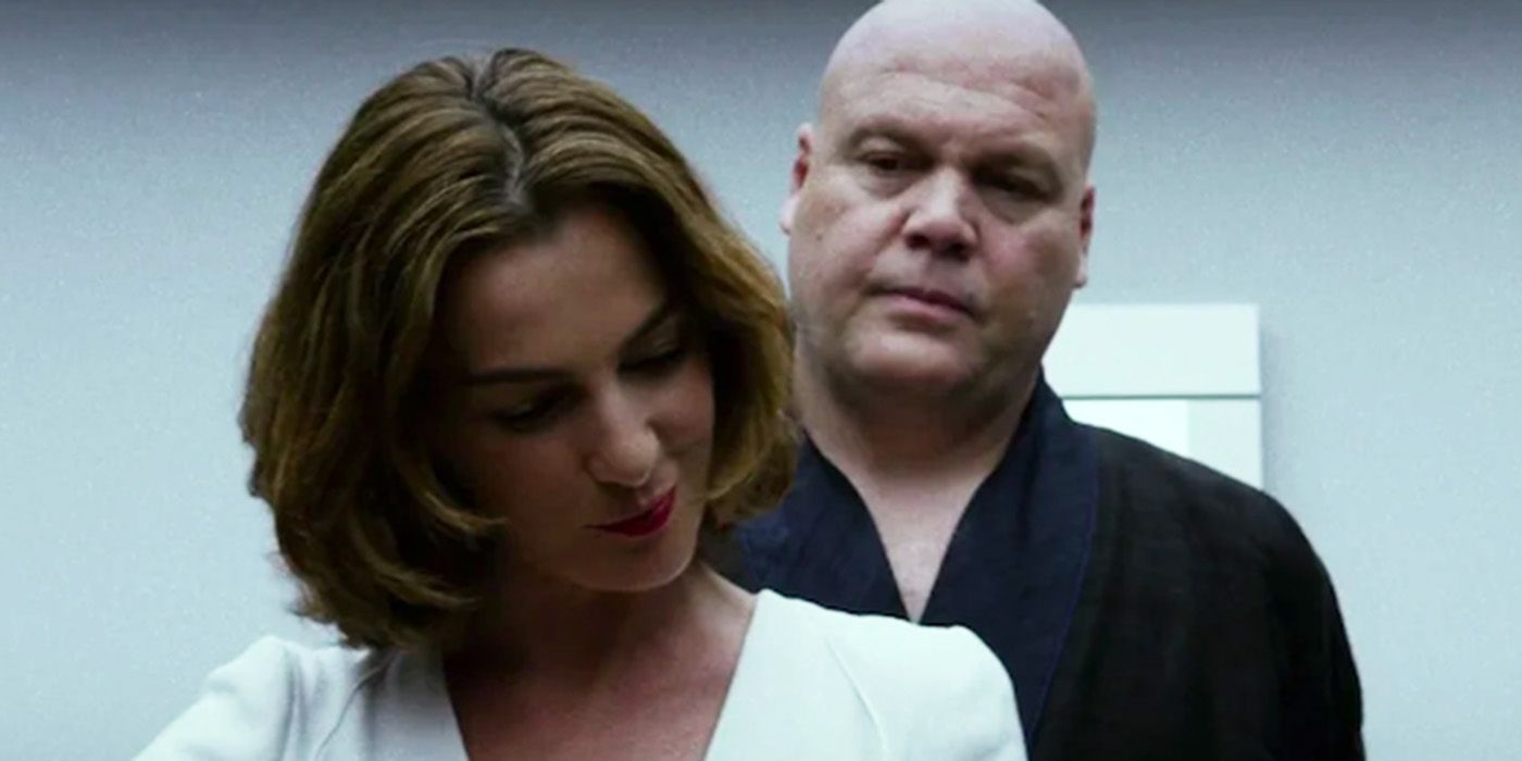 Ayelet Zurer and Vincent D&rsquo;Onofrio as Vanessa and Wilson Fisk in Daredevil.