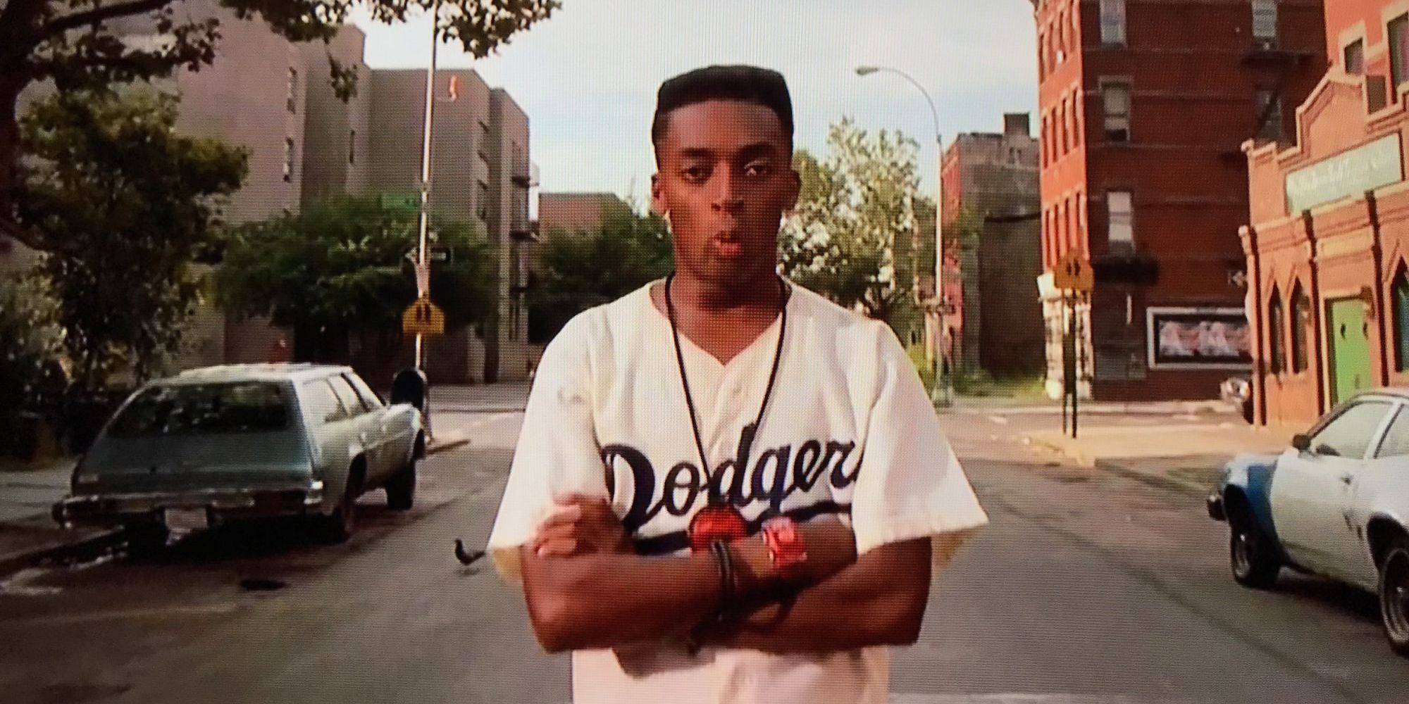 Mookie stands in the street in Spike Lee's 'Do the Right Thing'