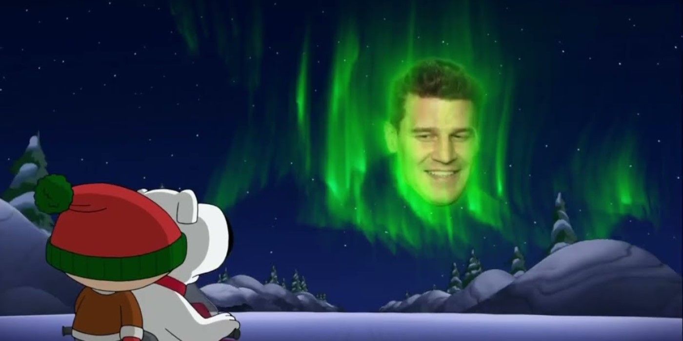 Stewie and Brian Griffin see David Boreanaz in the sky on 'Family Guy'