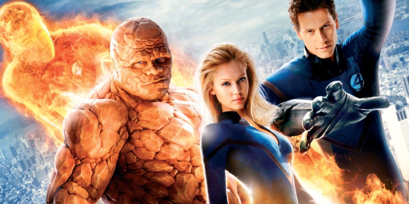Jessica Alba, Chris Evans, Ioan Gruffold, and Michael Chiklis in Fantastic Four promo