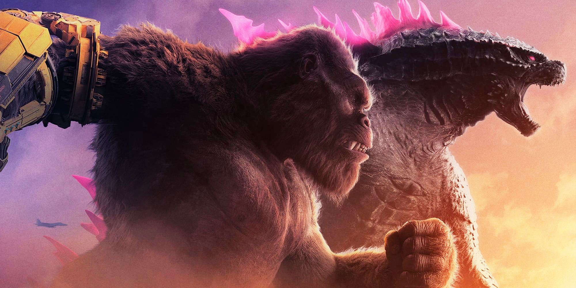 Godzilla y Kong corren uno al lado del otro en 