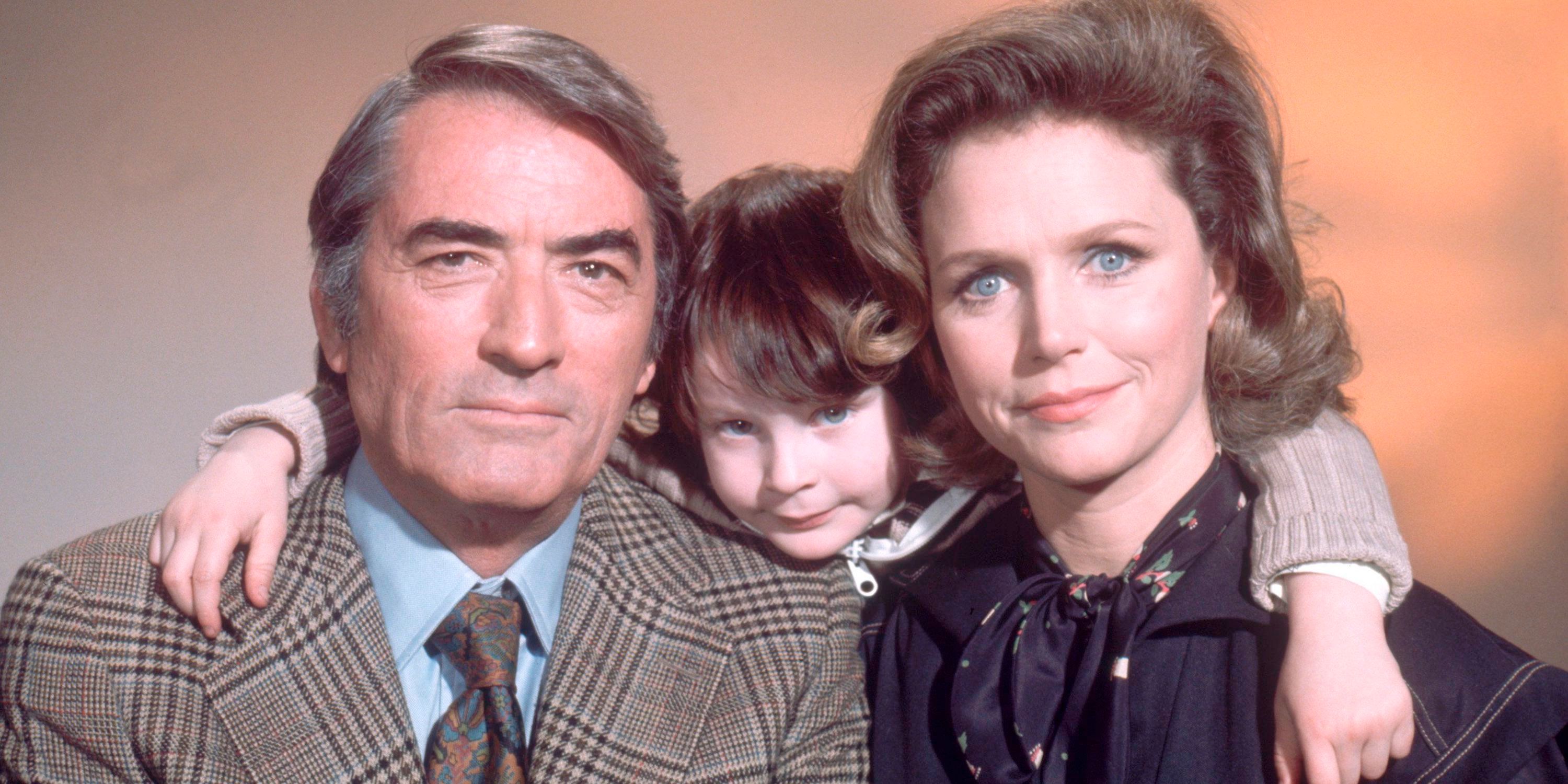 Gregory Peck, Harvey Stephens, and Lee Remick in The Omen