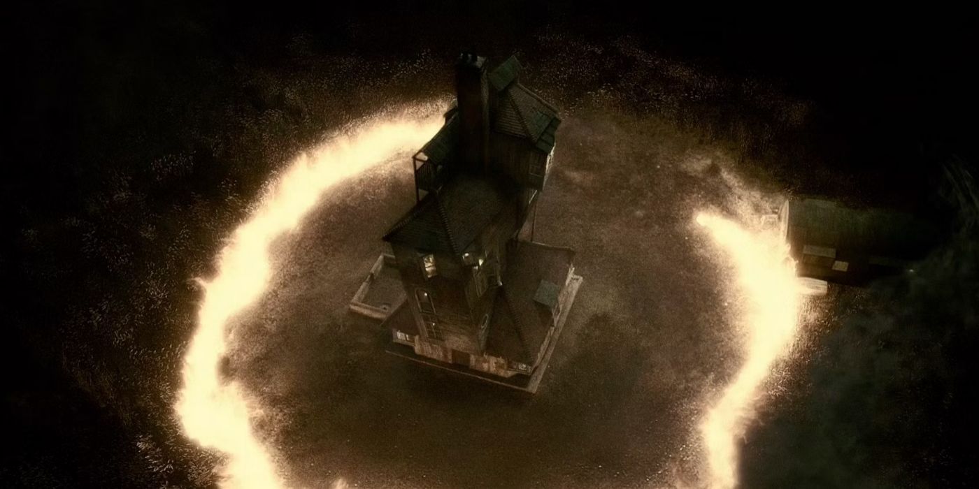 The Weasley home, the Burrow, set on fire in &lsquo;Harry Potter and the Half-Blood Prince&rsquo;