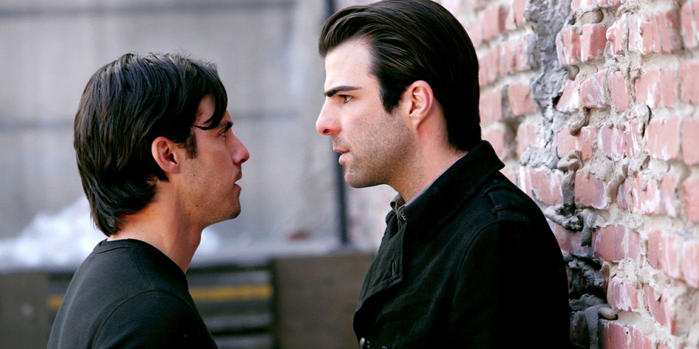 Milo Ventimiglia as Peter Petrelli and Zachary Quinto as Sylar in the 'Heroes' episode "The Wall"
