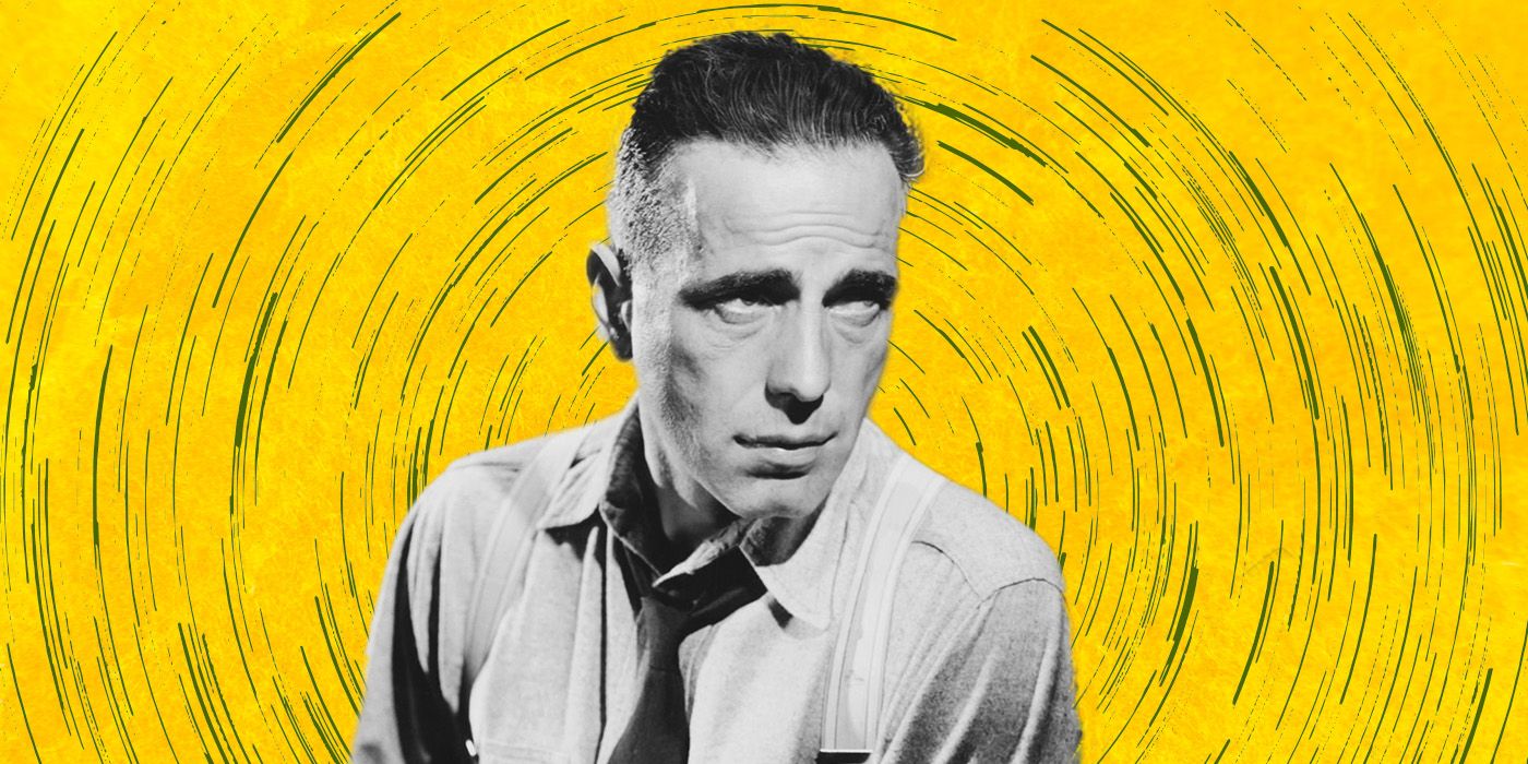 Custom image of Humphrey Bogart in High Sierra against a yellow background