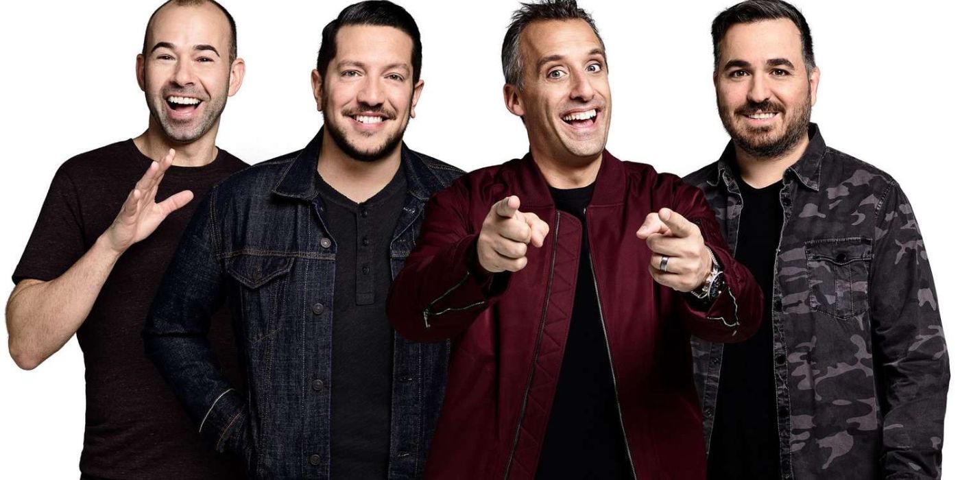 The Tenderloins, the stars of 'Impractical Jokers' posing for a promotional photo