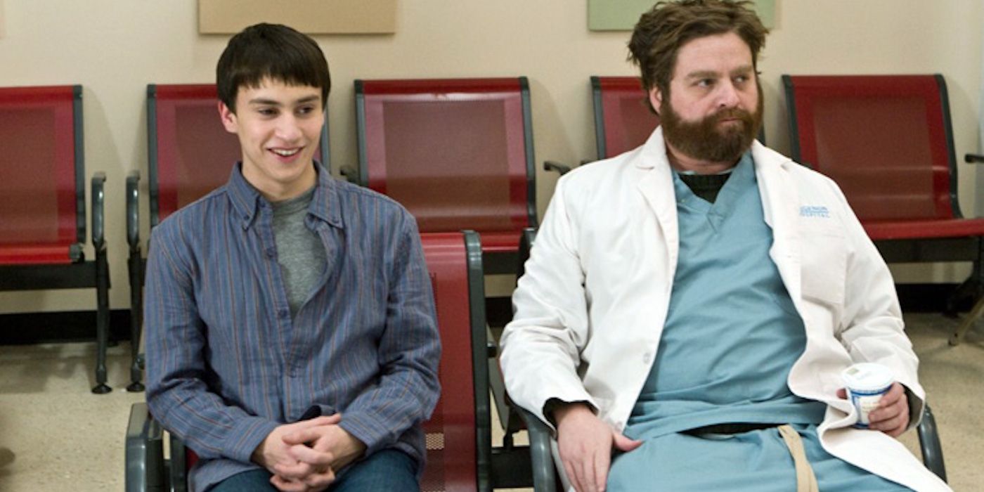 Keir Gilchrist and Zach Galifianakis in It's Kind of a Funny Story