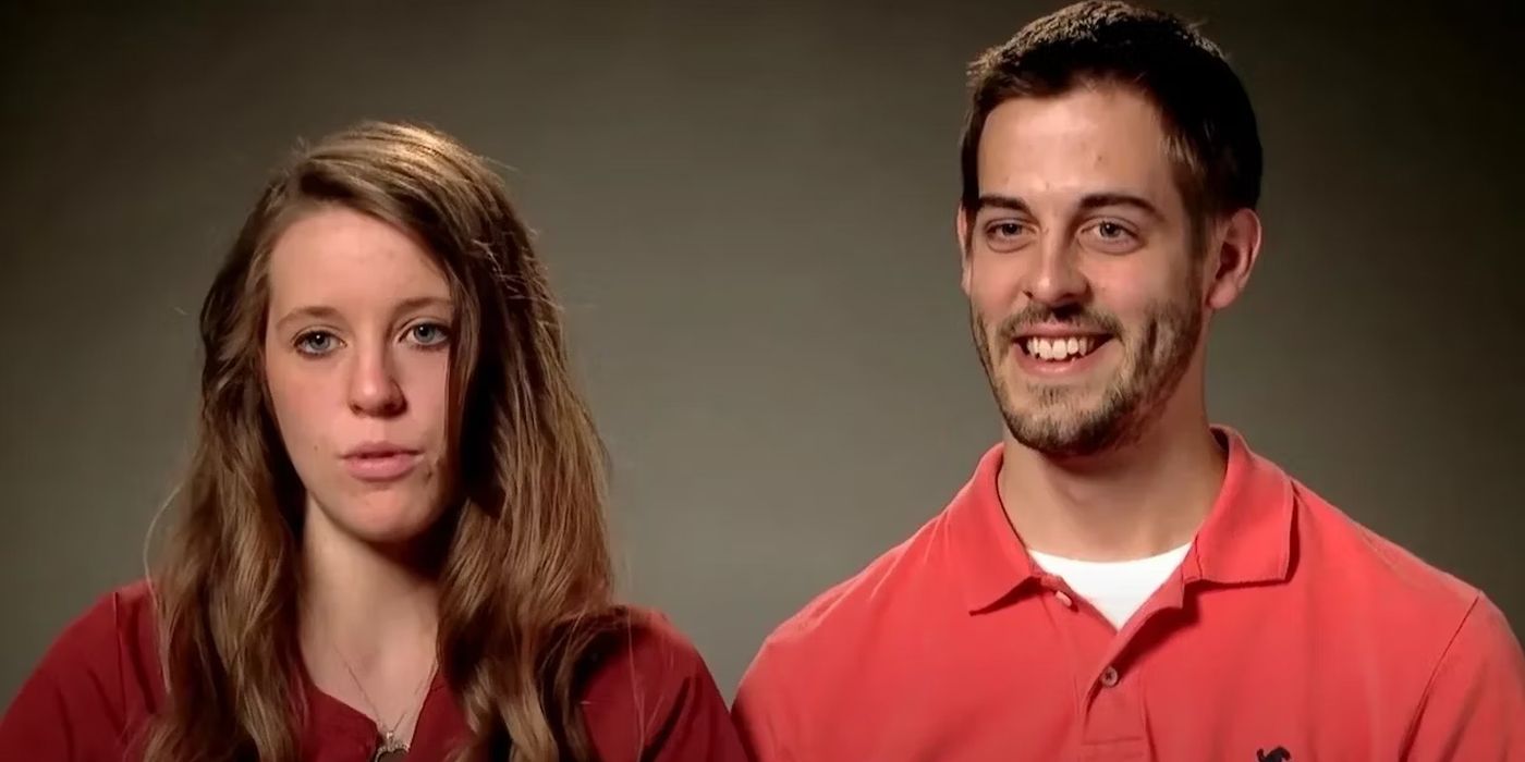 Jill Duggar and Derick Dillard talk in a scene for '19 Kids and Counting' 