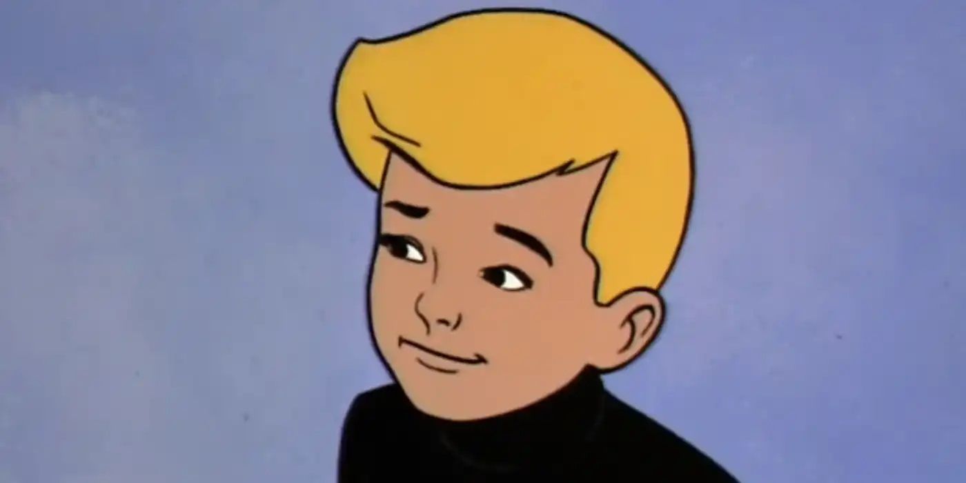 Jonny Quest from the show of the same name smiling gently.