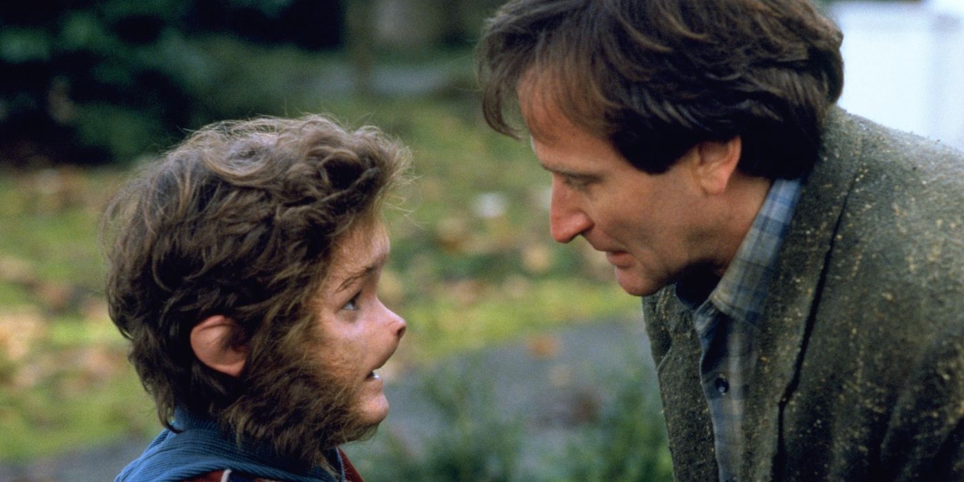 Robin Williams talking to a scared Bradley Pierce in Jumanji