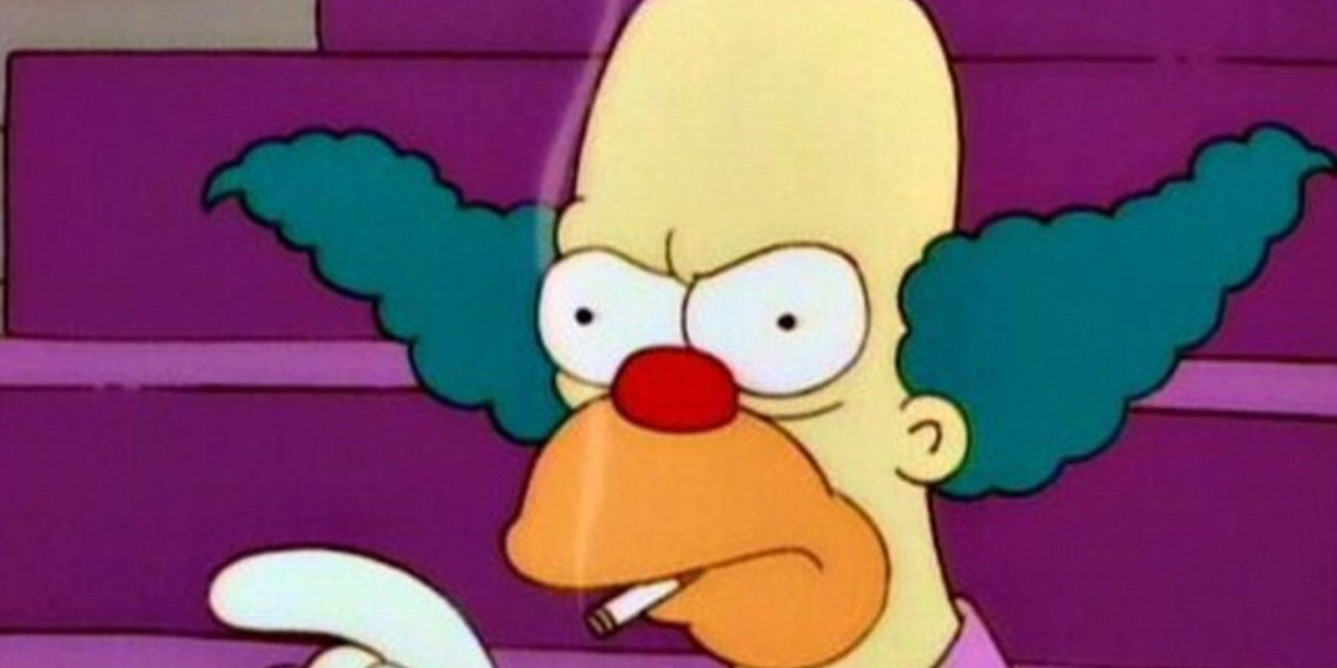 Krusty el payaso fumando