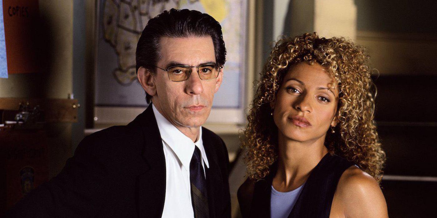 Michelle Hurd and Richard Belzer in a promo image for Law and Order: SVU
