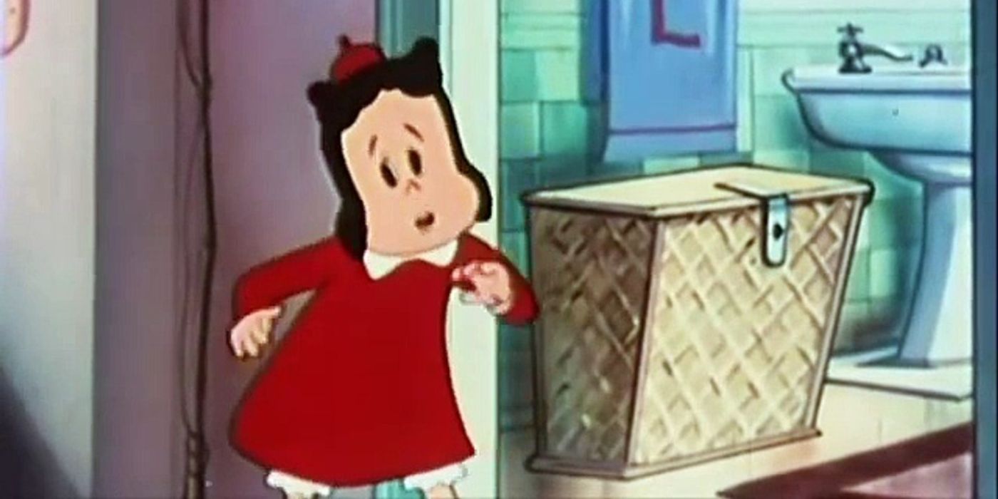 Little Lulu looking concerned as she appeared in the Famous Studios Shorts