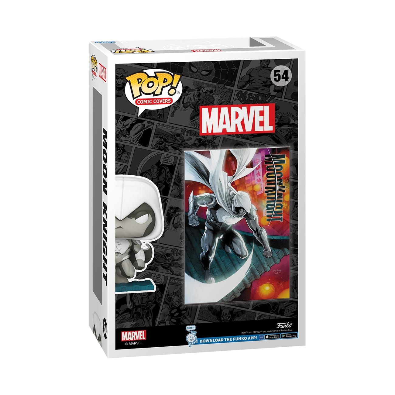 Moon Knight Looms Overhead With Pop! Comic Cover Figure Moon Knight Looms Overhead With Pop! Comic Cover Figure