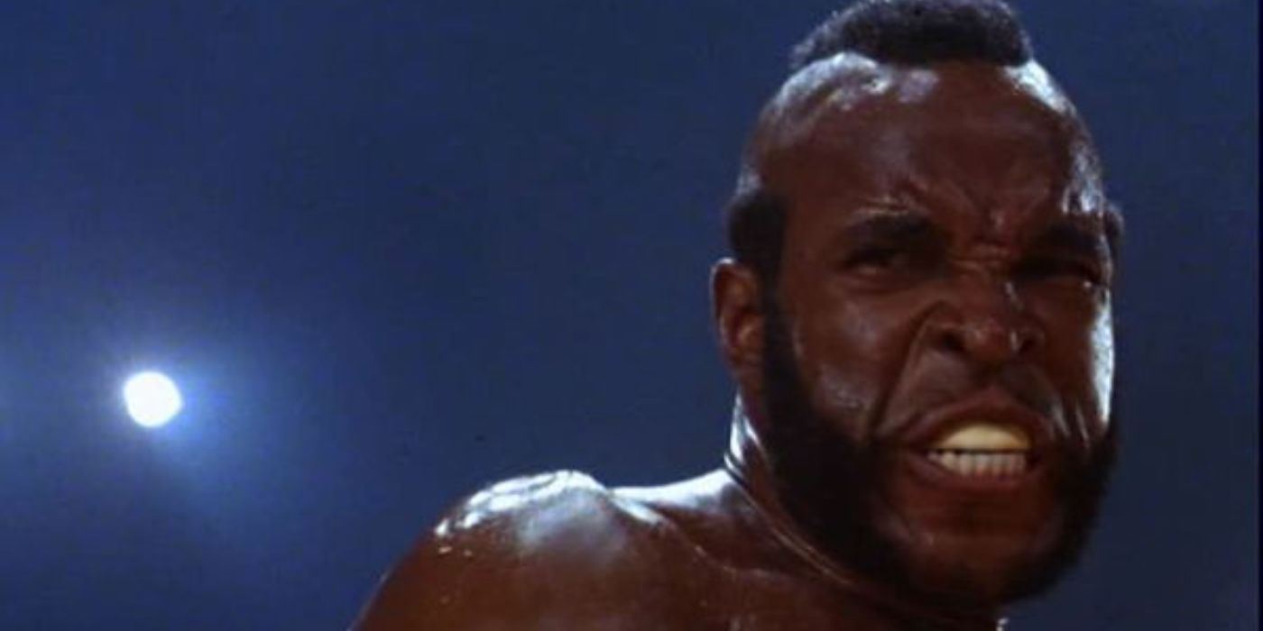 Clubber Lang grinding his teeth in an expression of anger in Rocky III