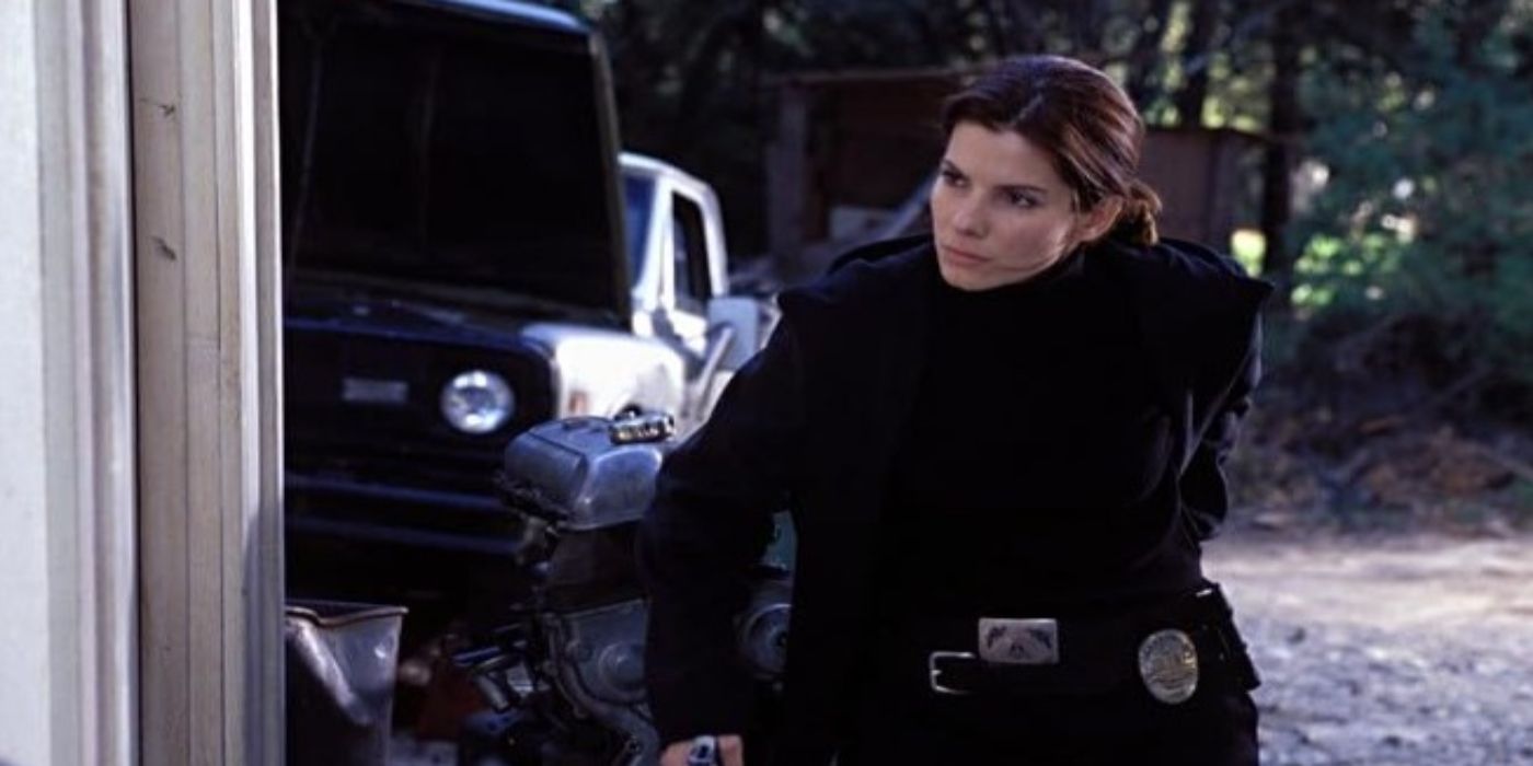 Sandra Bullock dressed as a cop 