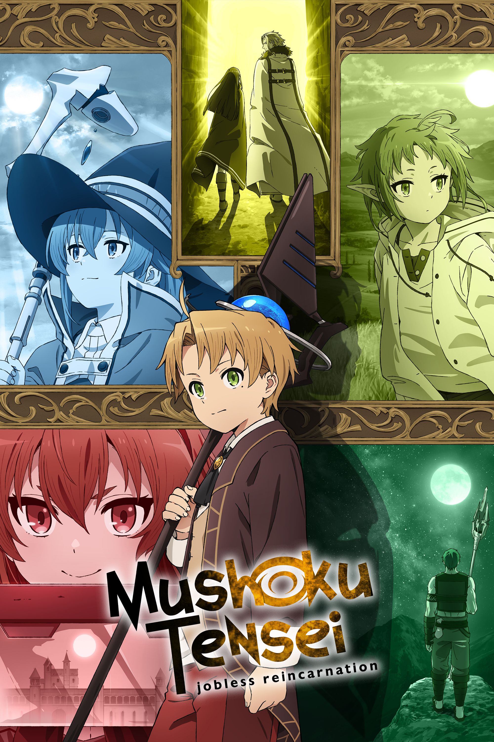 Anime de reencarnación desempleada Mushoku Tensei Póster