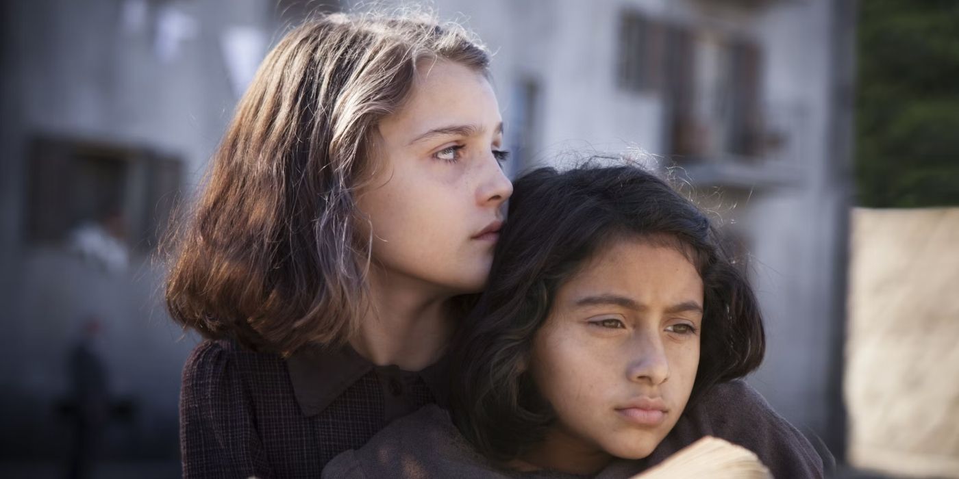 Young Elena and Lila forming the beginnings of a close friendship in My Brilliant Friend.