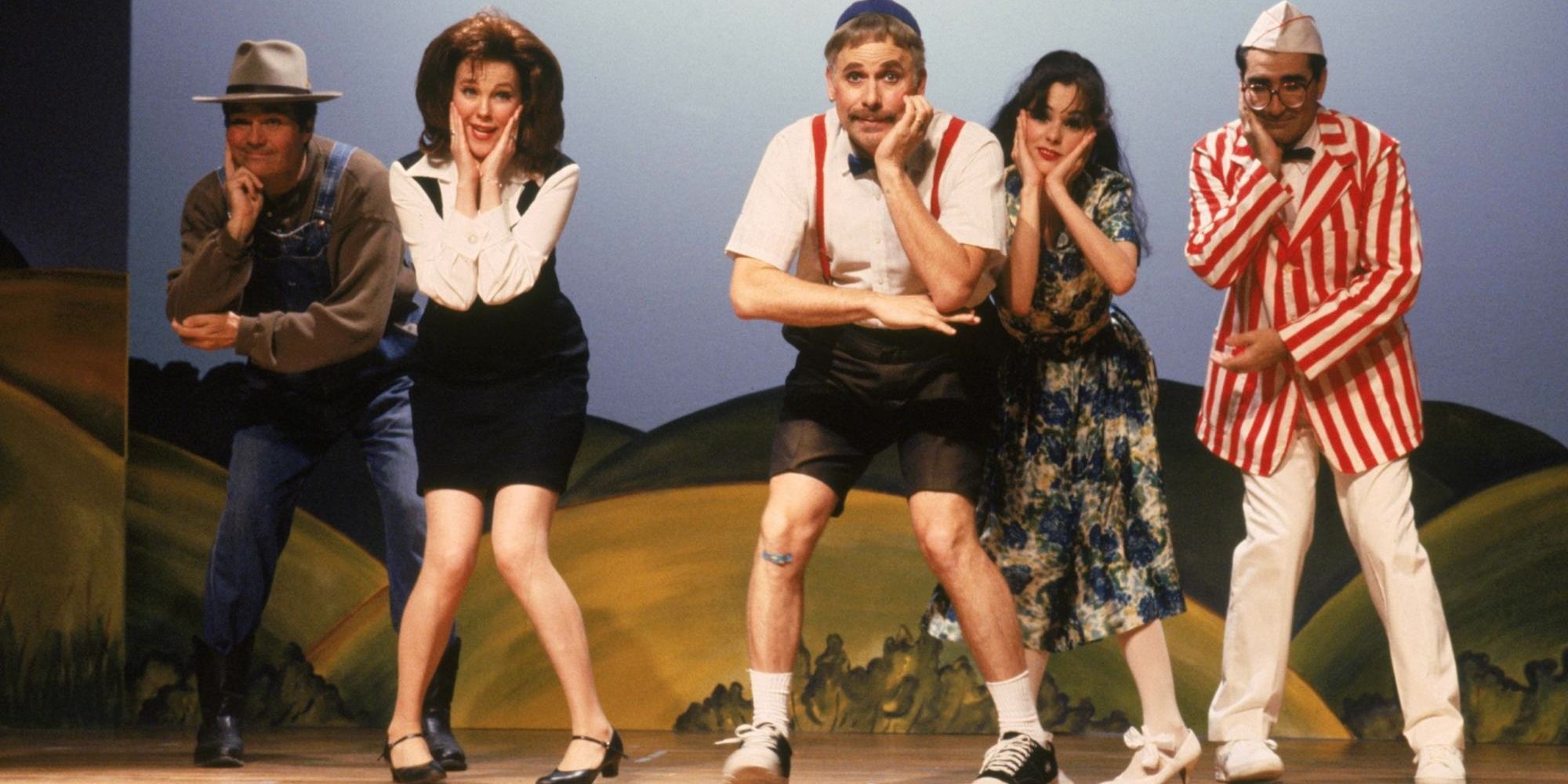 A group of actors on stage in Waiting for Guffman