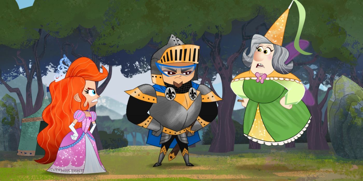 Penn, Sashi, and Boone as a princess, knight, and fairy godmother respectively