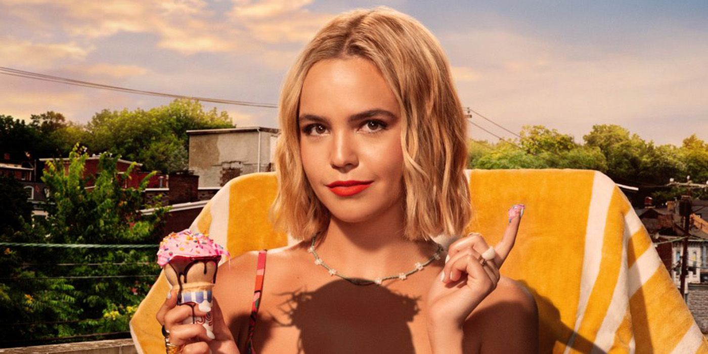 Bailee Madison eating an ice cream cone on the poster for Pretty Little Liars Summer School