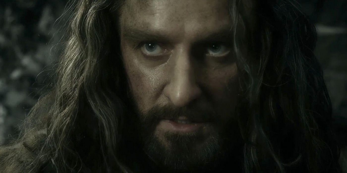Thorin Oakenshield looking intently ahead in 'The Hobbit: the Desolation of Smaug'