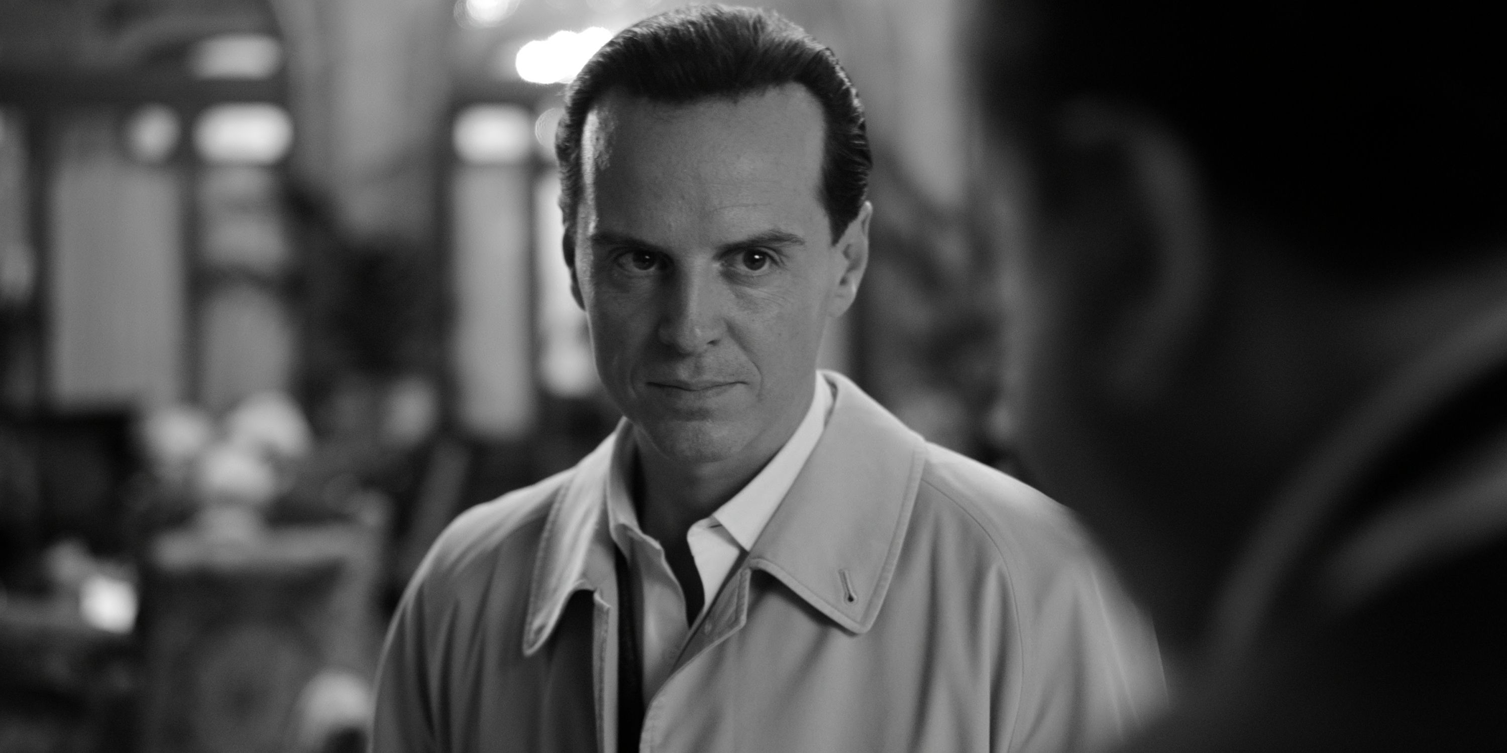 Andrew Scott as Tom Ripley staring into the camera in Episode 4 of Netflix's Ripley