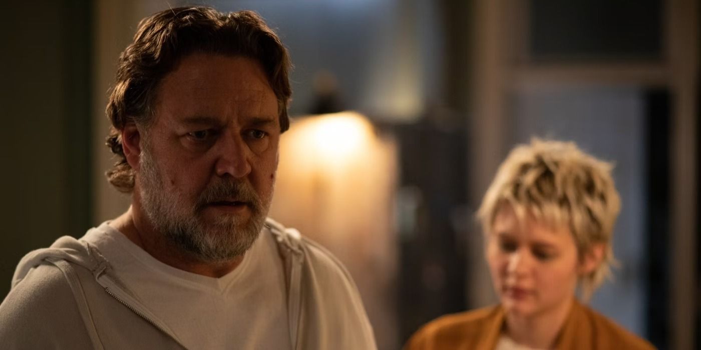 Russell Crowe and Ryan Simpkins in 'The Exorcism'