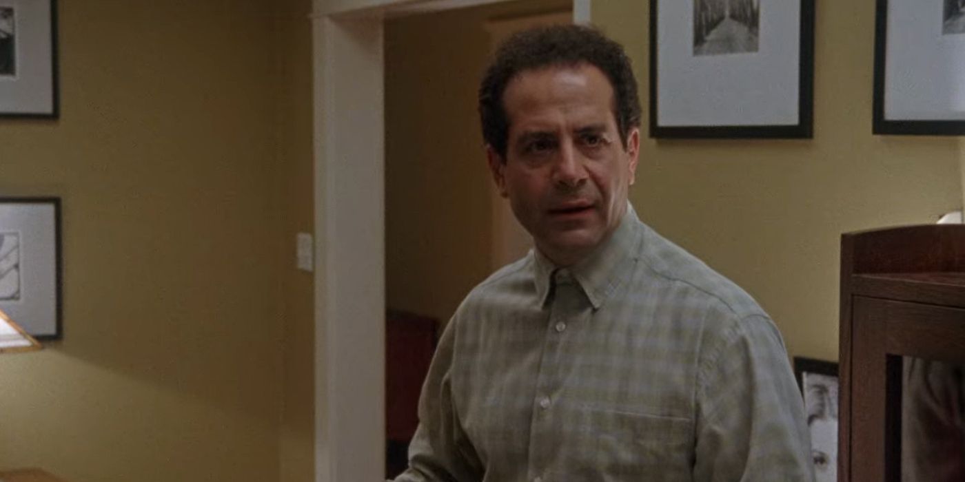 Tony Shalhoub as Adrian Monk in &lsquo;Monk&rsquo; looking annoyed