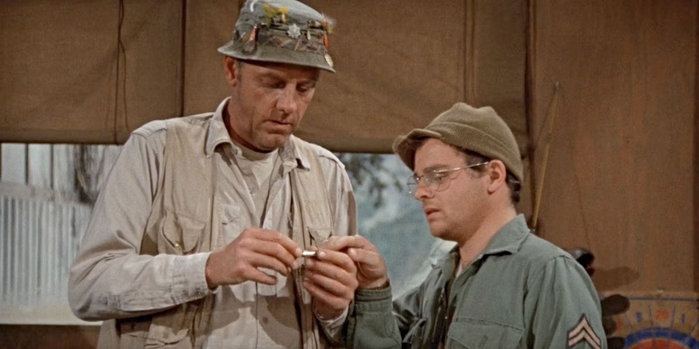 McLean Stevenson and Gary Burghoff as Henry Blake and Radar on M*A*S*H