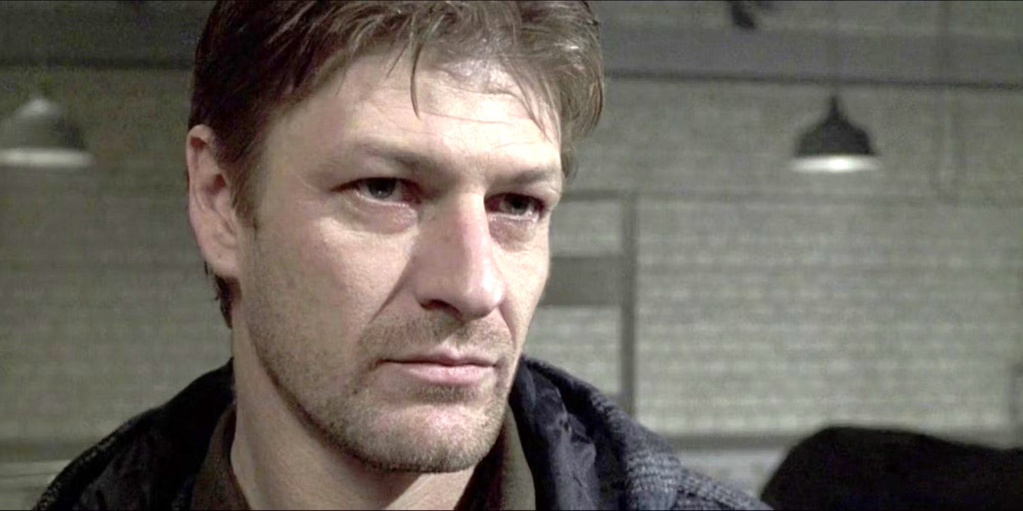 Sean Bean as Spence looking intently ahead in Ronin