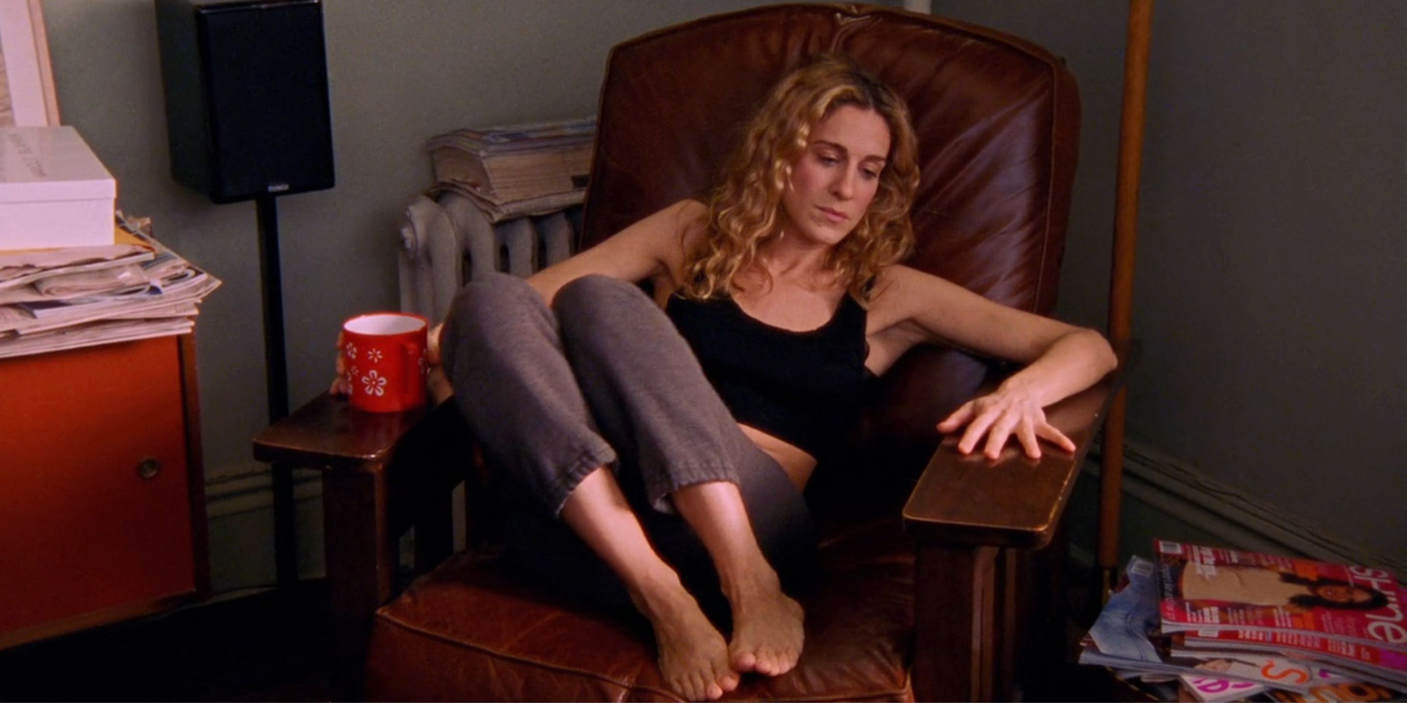 Carrie Bradshaw (interpretada por Sarah Jessica Parker) en Sex and the City