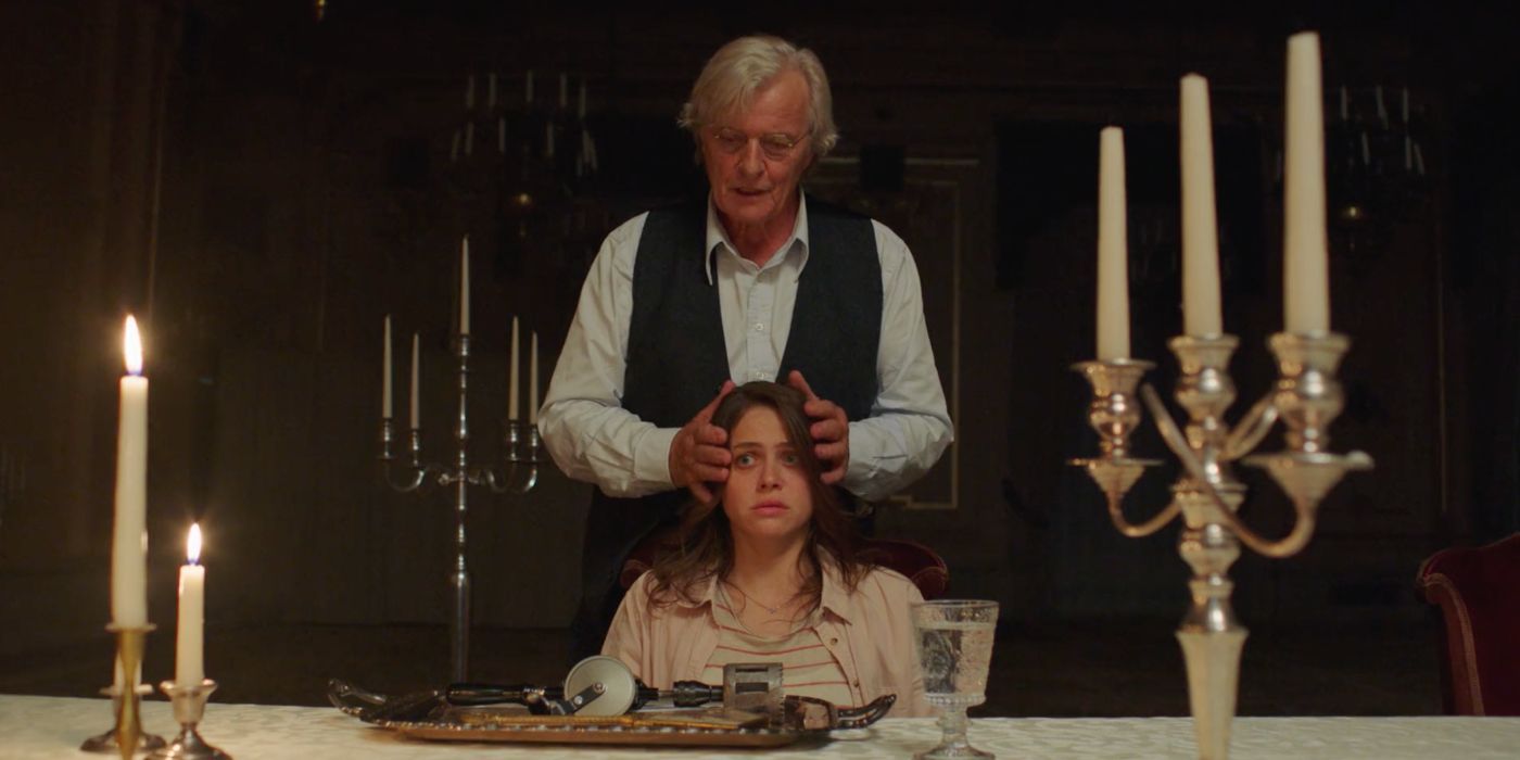 Rutger Hauer and Olivia Luccardi in Channel Zero: Butcher's Block. 
