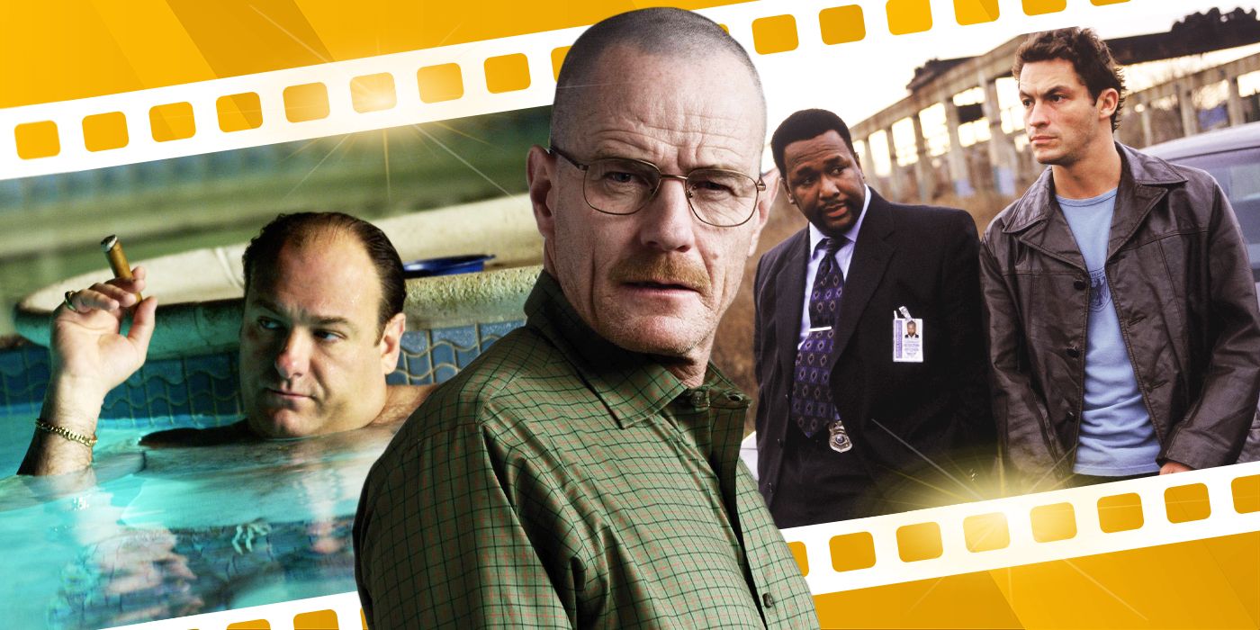 Stills from The Sopranos, Breaking Bad, and The Wire