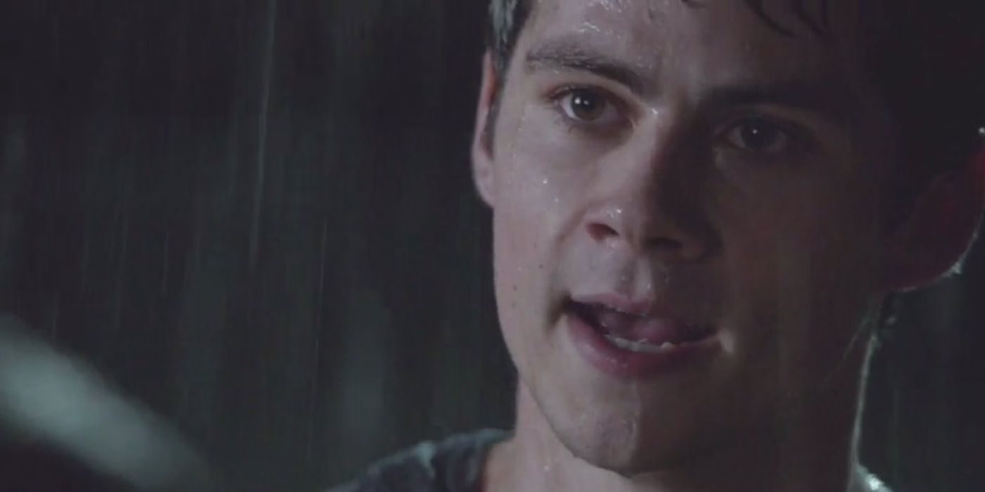 Dylan O&rsquo;Brien looking exhausted and sweaty in Teen Wolf