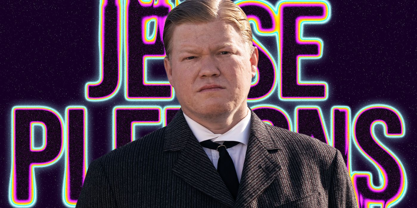 Blended image showing Jesse Plemons with his name in the background.