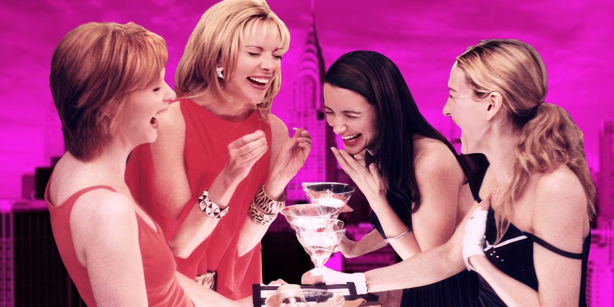 Custom image of the Sex and the City characters laughing
