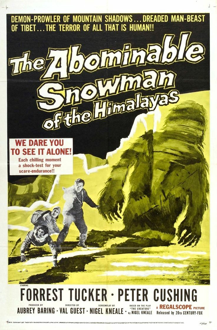 The Abominable Snowman 1957 Film Poster