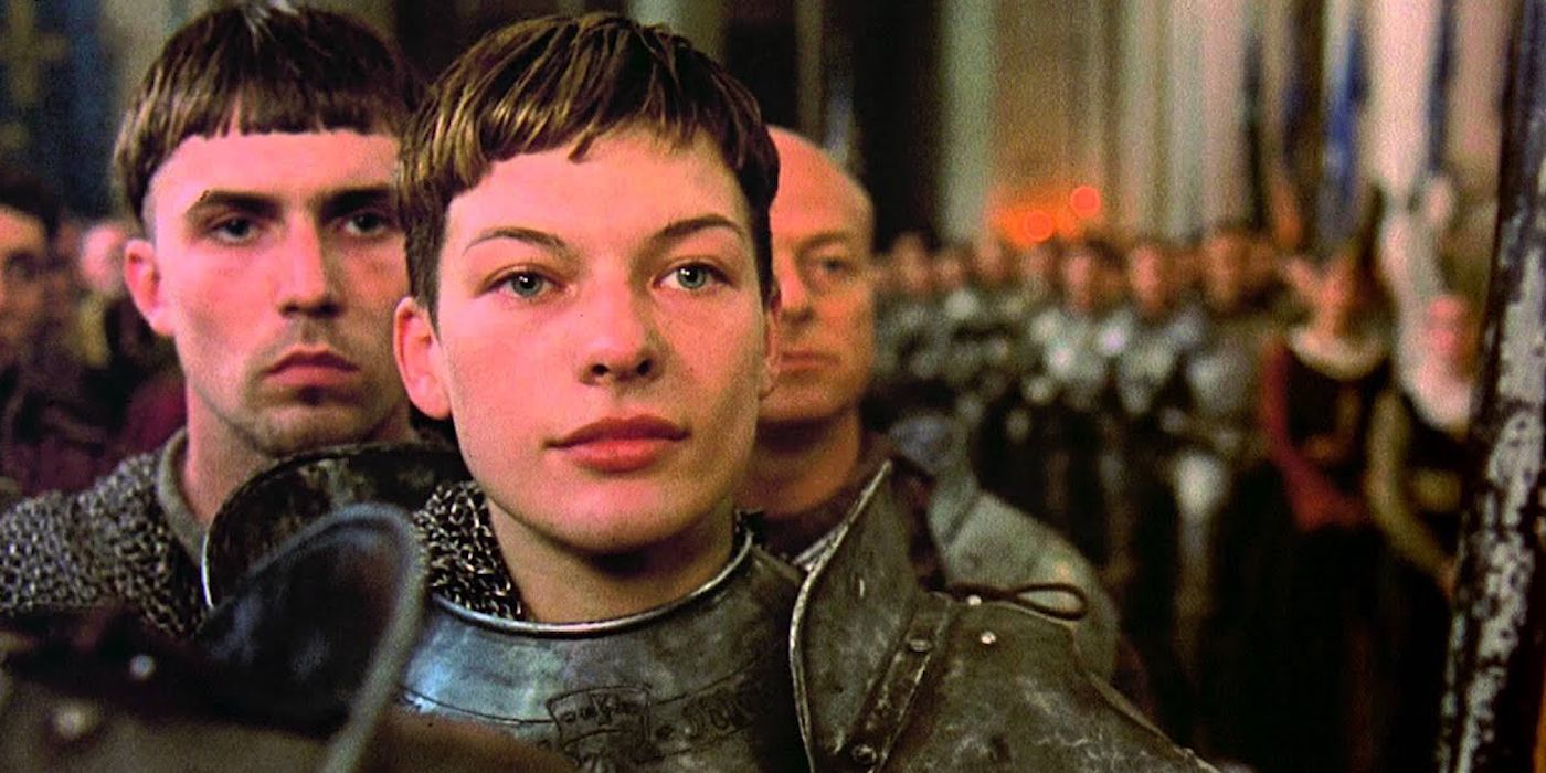 Joan of Arc looking ahead proudly in The Messenger