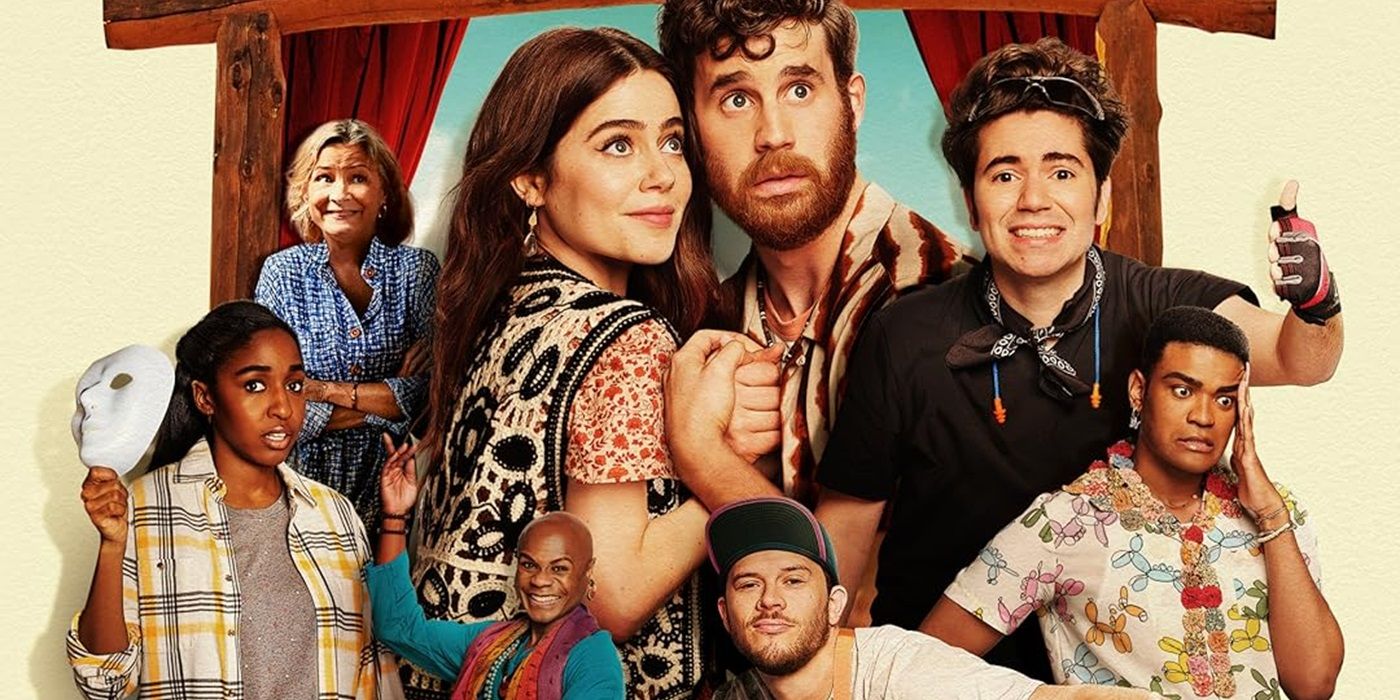 The cast of Theater camp on a cropped poster
