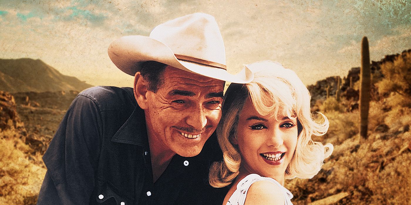 A custom image of Clark Gable and Marilyn Monroe in The Misfits