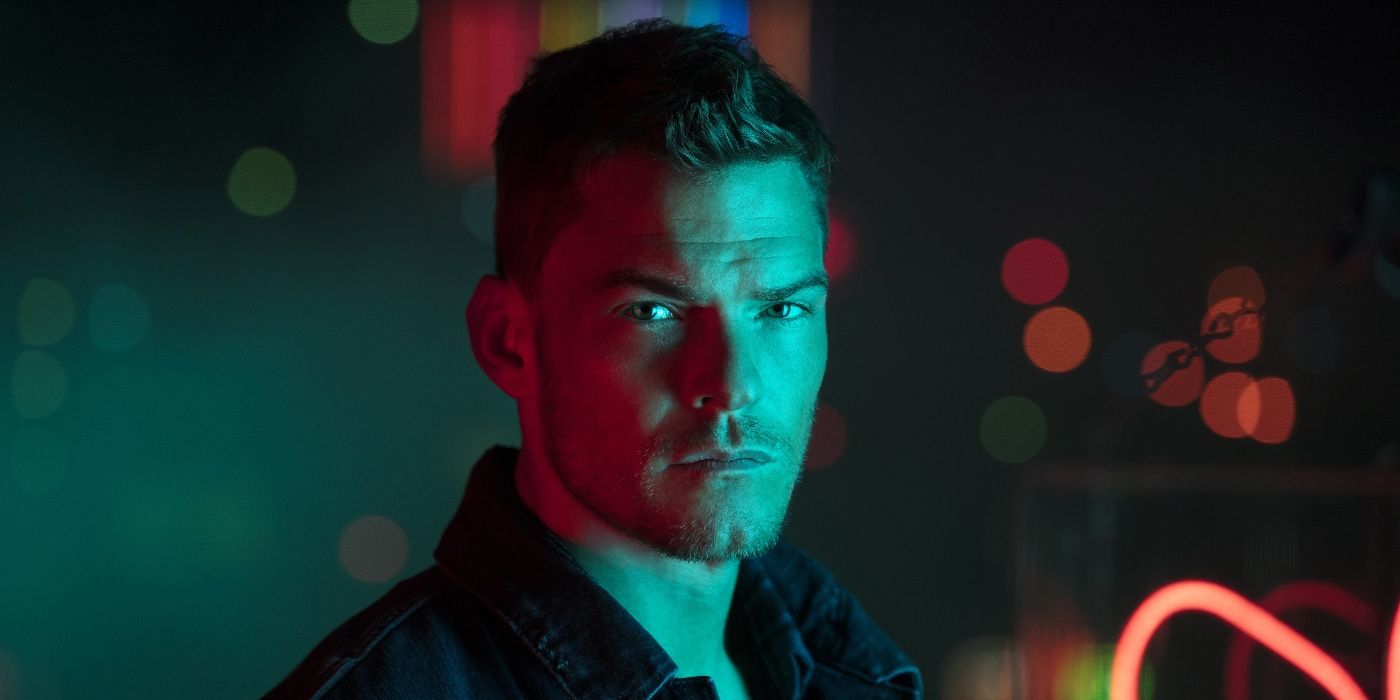 Alan Ritchson in a promo for Titans