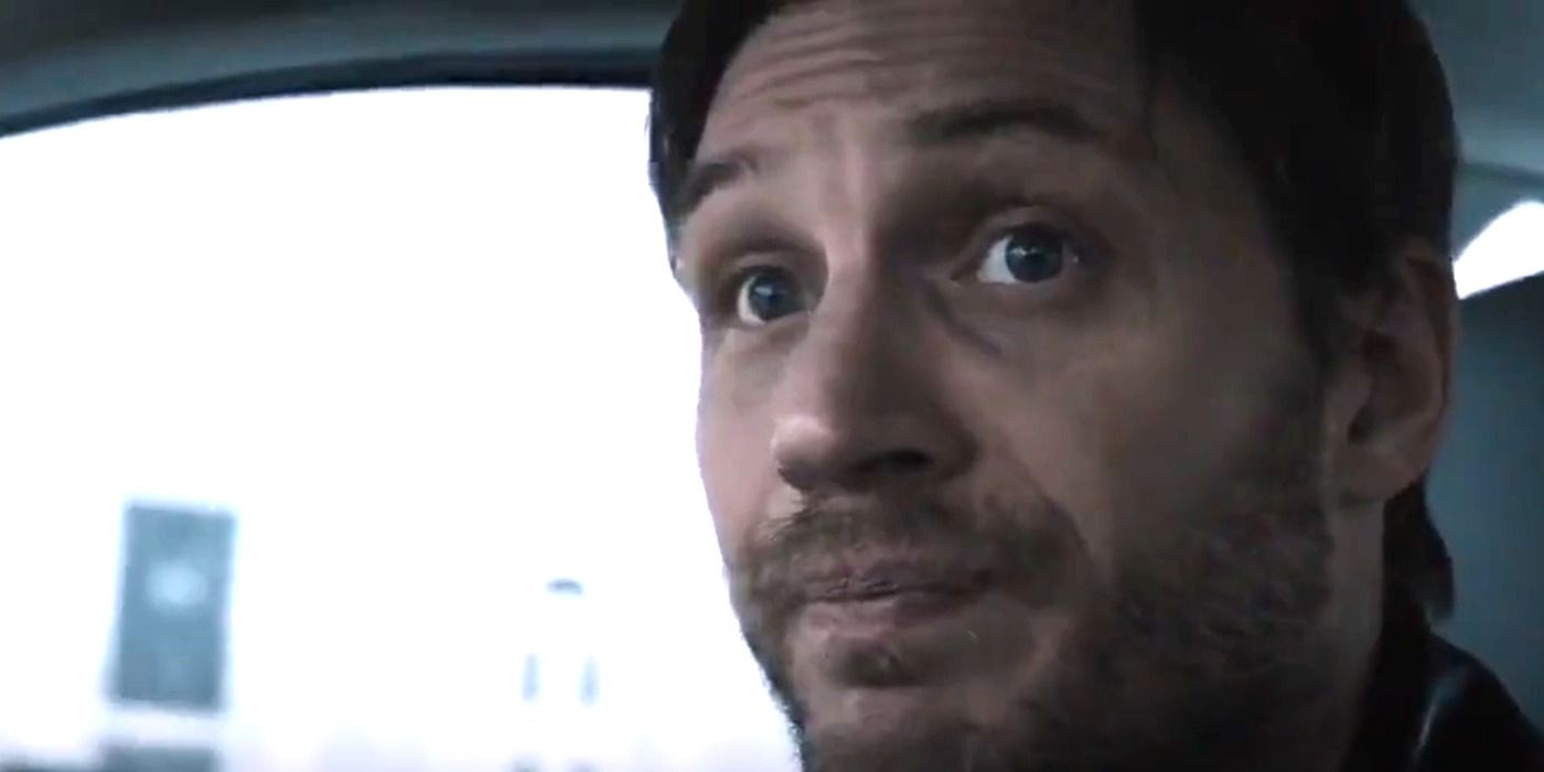 Tom Hardy as Mark looking out the window of his car in London Road