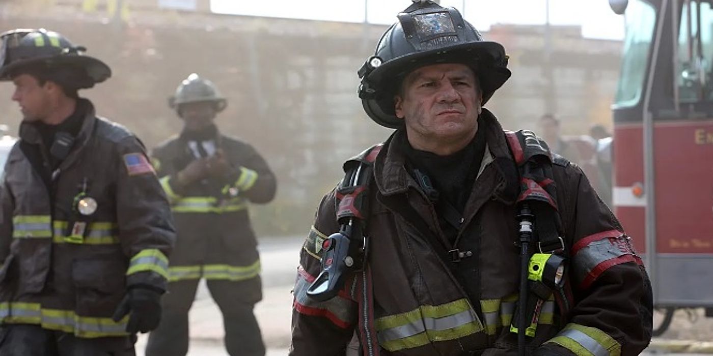 Tony from Chicago Fire dressed in his firefighter uniform 