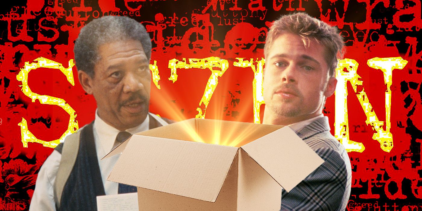 Combined image showing Se7en characters and a shiny box.