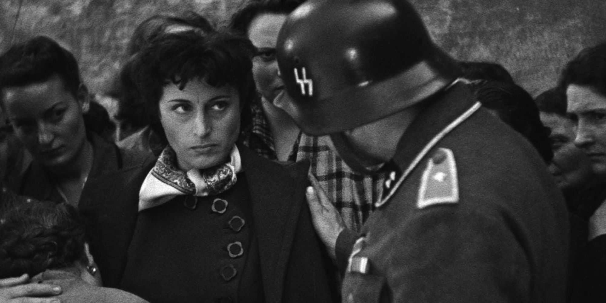 Woman (Anna Magnani) and soldier in Rome, Open City 1945